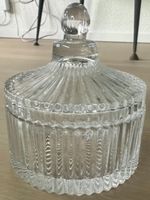 Kristallglasdose - breit mit Deckel - Top