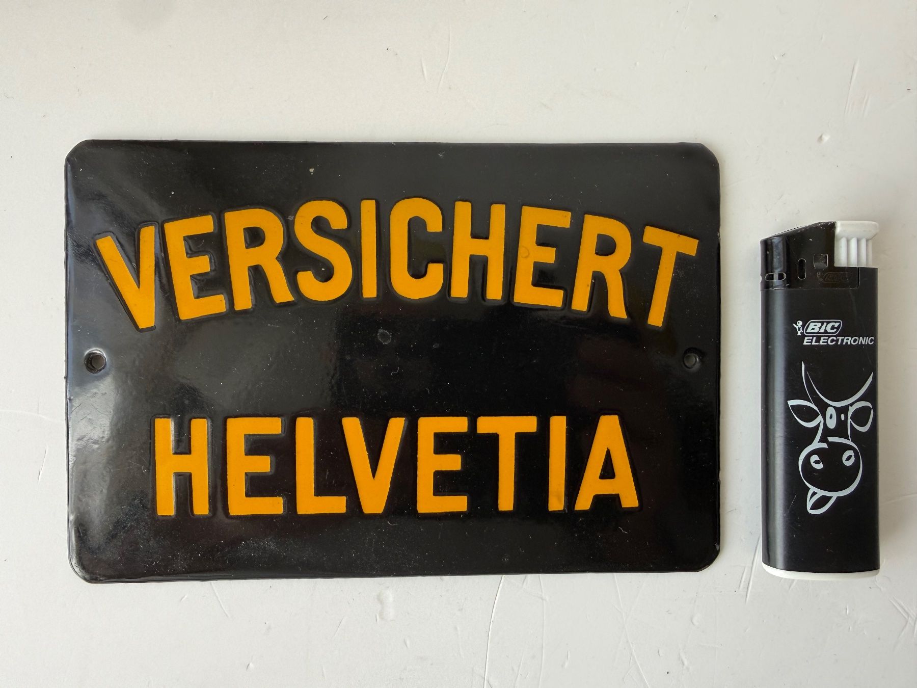 Insegne: Altes Helvetia Emailschild – Usato da Zwingen venduto da moje1 2