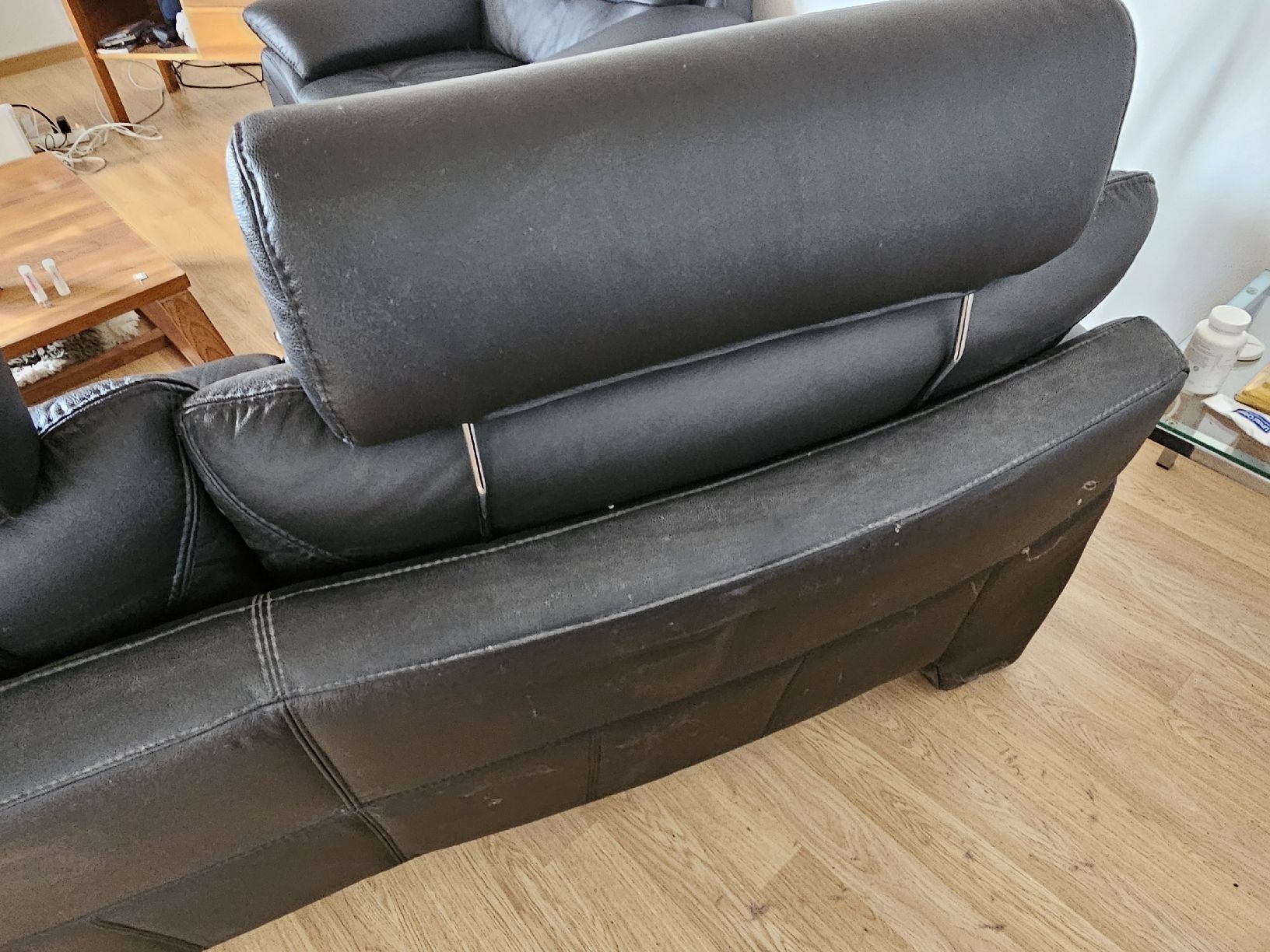 Sofas: Echt Leder Sofa Schwarz – D'occasion à Hagendorn par sar_sg52 2