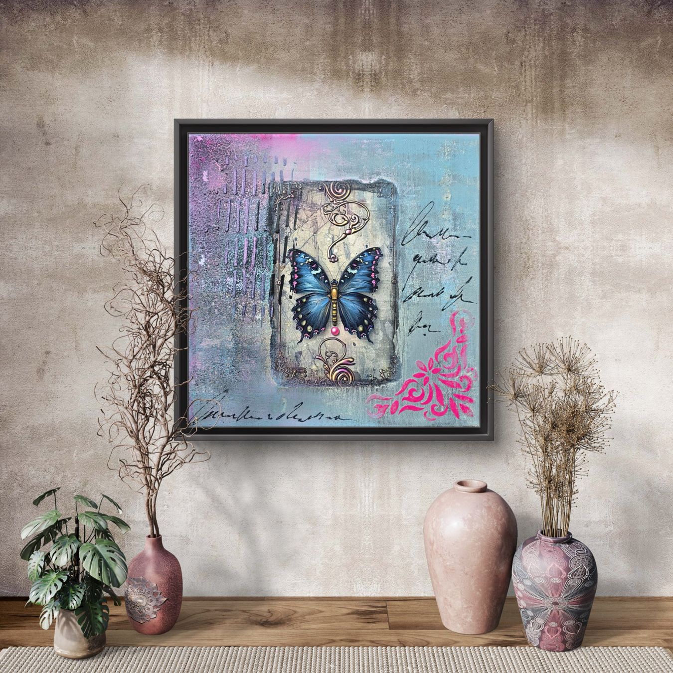 Dipinti: Acrylbild 'Gardien Des Silent Grounds' • 30x30, gerahmt – Nuovo (secondo la descrizione) da Wikon venduto da Nephilim74 4