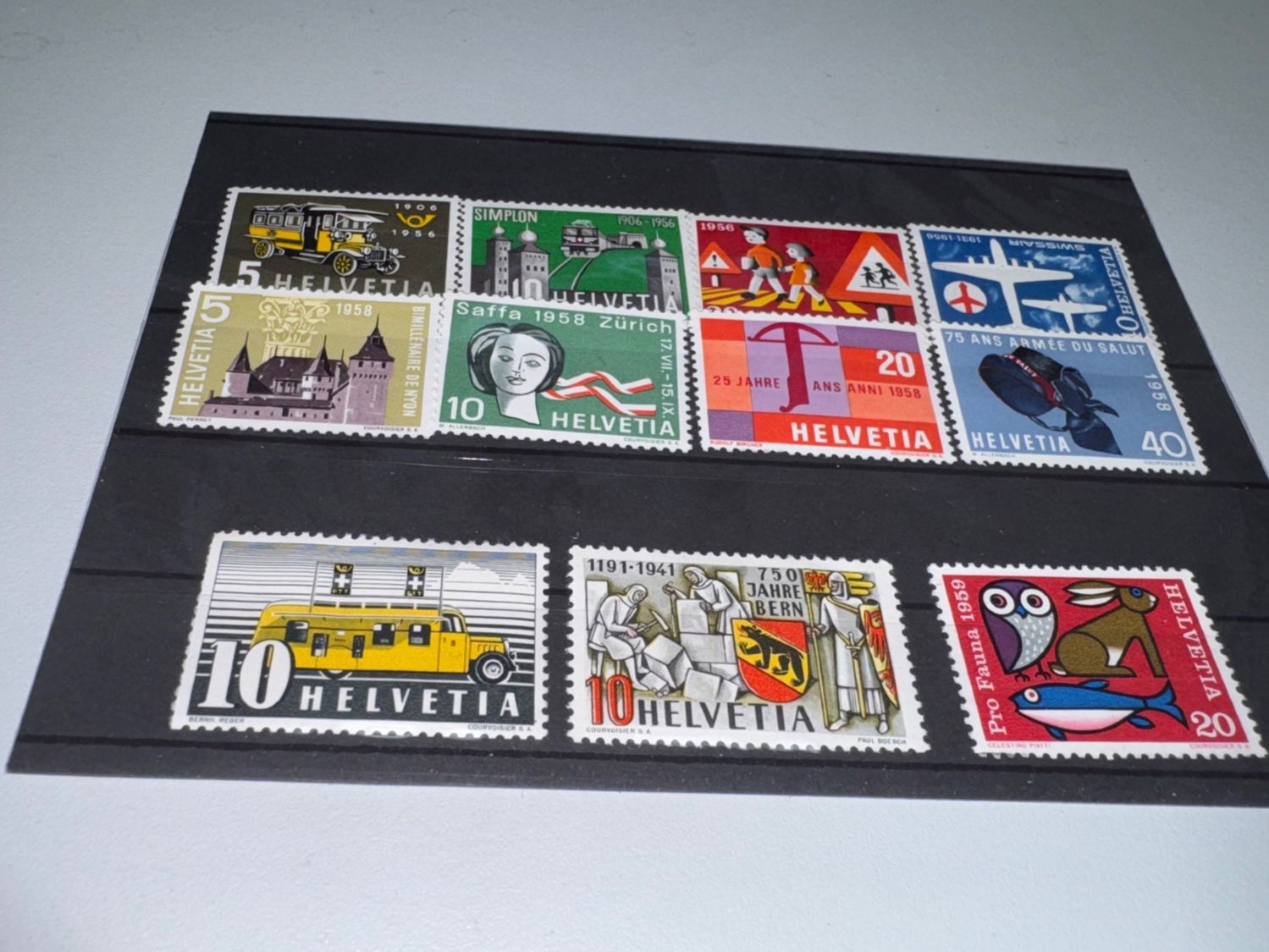 Tutti i francobolli: 2 Sätze und Einzelmarken postfrisch**, auf Steckkarte – Nuovo (secondo la descrizione) da Bassersdorf venduto da Emilio0
