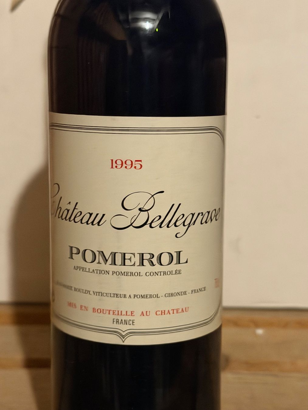 Wein: Château Bellegrave 1995 POMEROL – Neu (gemäss Beschreibung) aus Roche VD von avediscipule 1