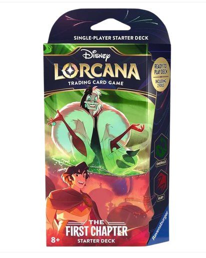 Disney Sammelbilder & Trading cards: Disney Lorcana First Chapter Emerald Ruby 12 Starter Deck – Neu und originalverpackt aus Balerna von 2E-Trading