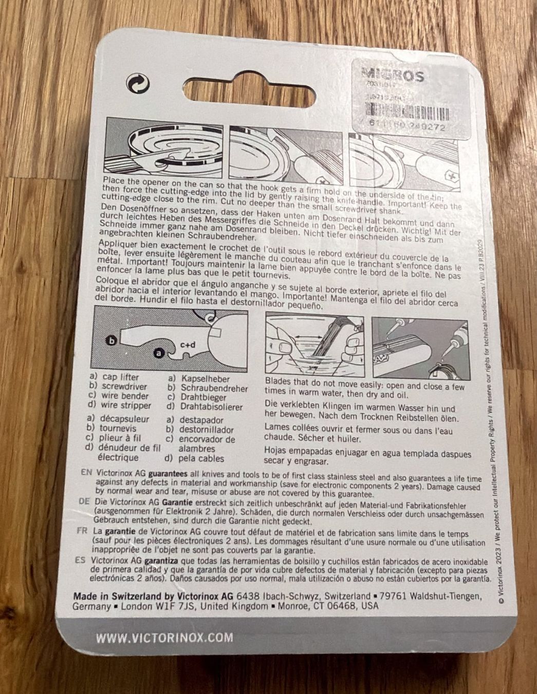Victorinox Coltelli tascabile: VICTORINOX SACKMESSER 15 FUNCTIONS – Nuovo e nell'imballaggio originale da Zürich venduto da Frei-Occasionen 1