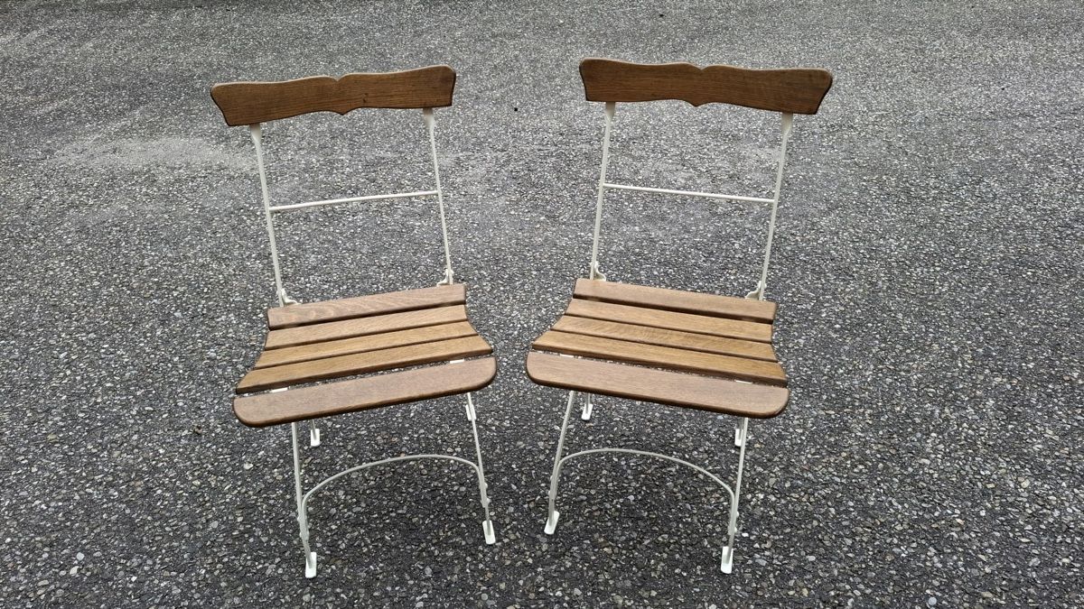 Sedie: 2 Stück Gartenstühle klappbar restauriert – Usato da Willisau venduto da son_lq7g 1