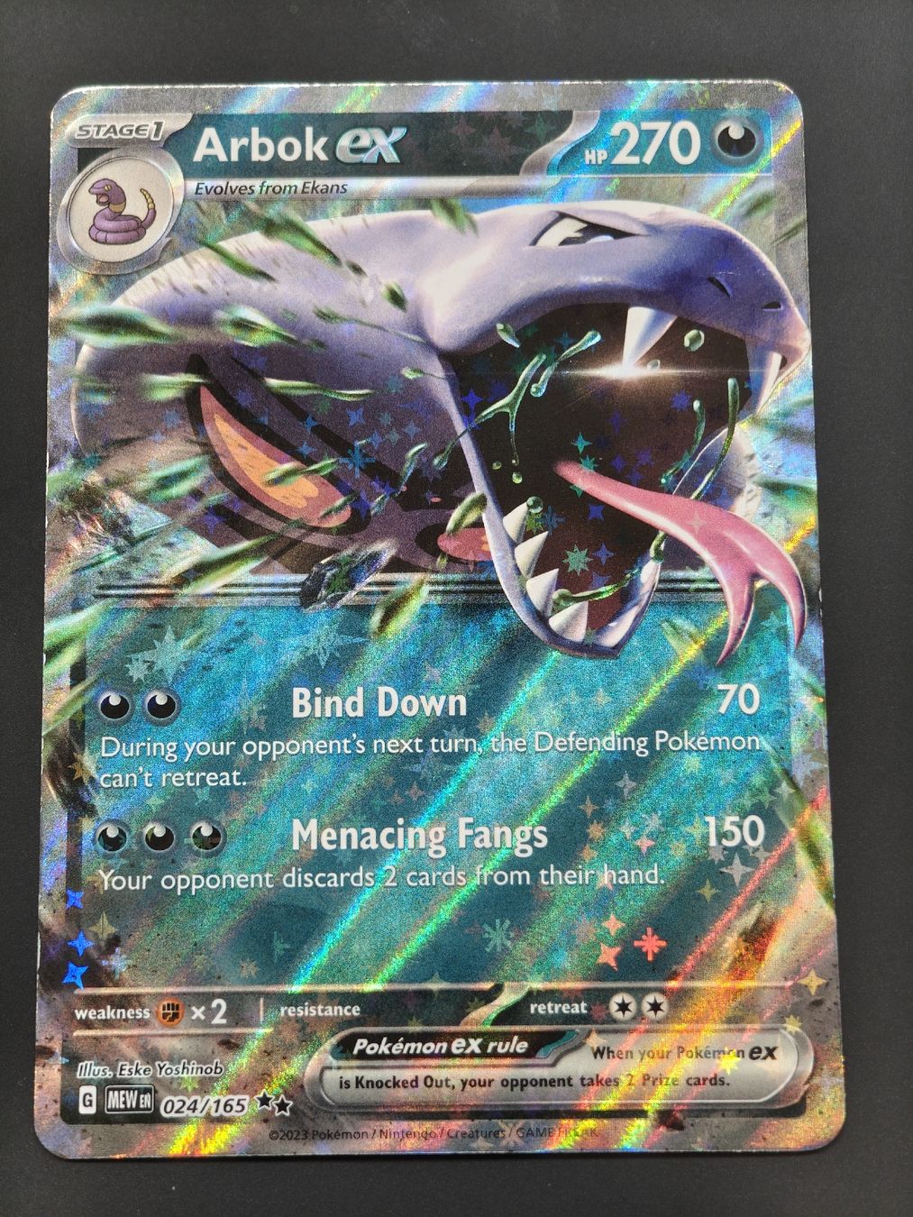 Pokémon Sammelbilder & Trading cards: Arbok EX 024/165 EN – Neu (gemäss Beschreibung) aus Therwil von Cordachu_Trade