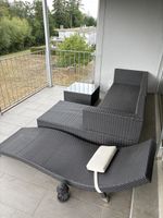 Loungemöbel Set Polyrattan 4-teilig anthrazit