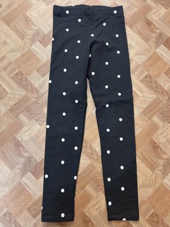 H&M Leggings gefüttert mit Punkten, Grösse 128