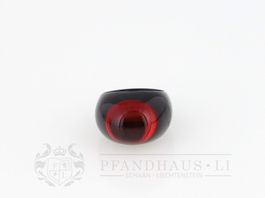 BACCARAT TANGO RING GR. 51 ONYX RUBINROT IRISIEREND NEU
