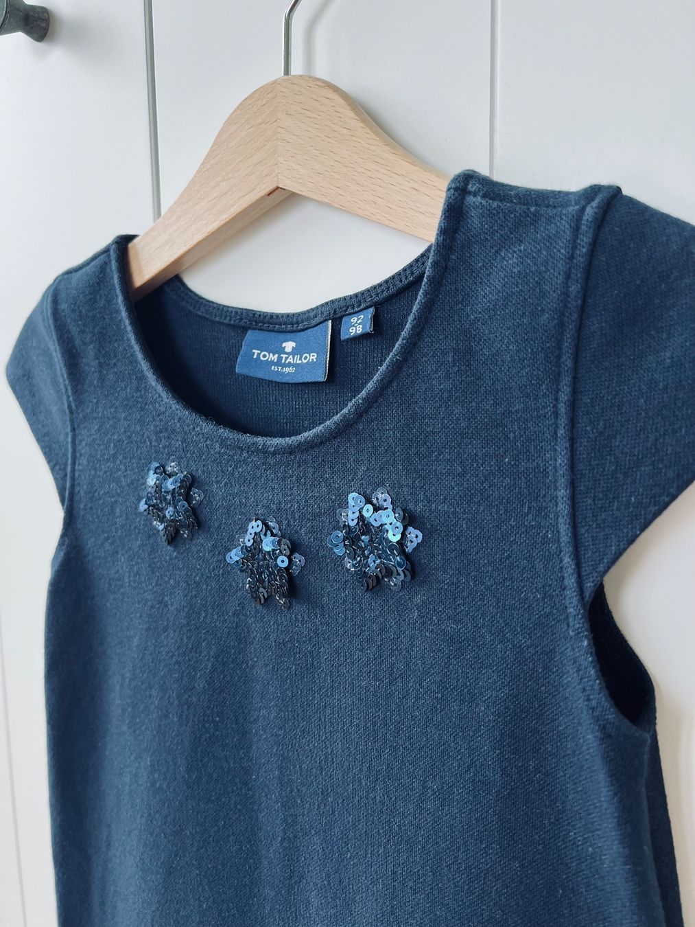 Tom Tailor Vestiti & Gonne: Tom Tailor, 92 - 98, Kleid, blau – Usato da Burgdorf venduto da rulan