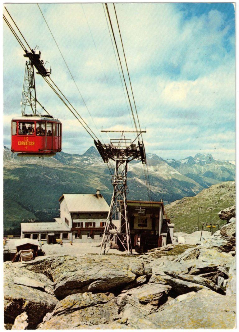 Cartoline postali: Silvaplana - Luftseilbahn Corvatsch Mittelstation – Usato da Binningen venduto da Mountainrider