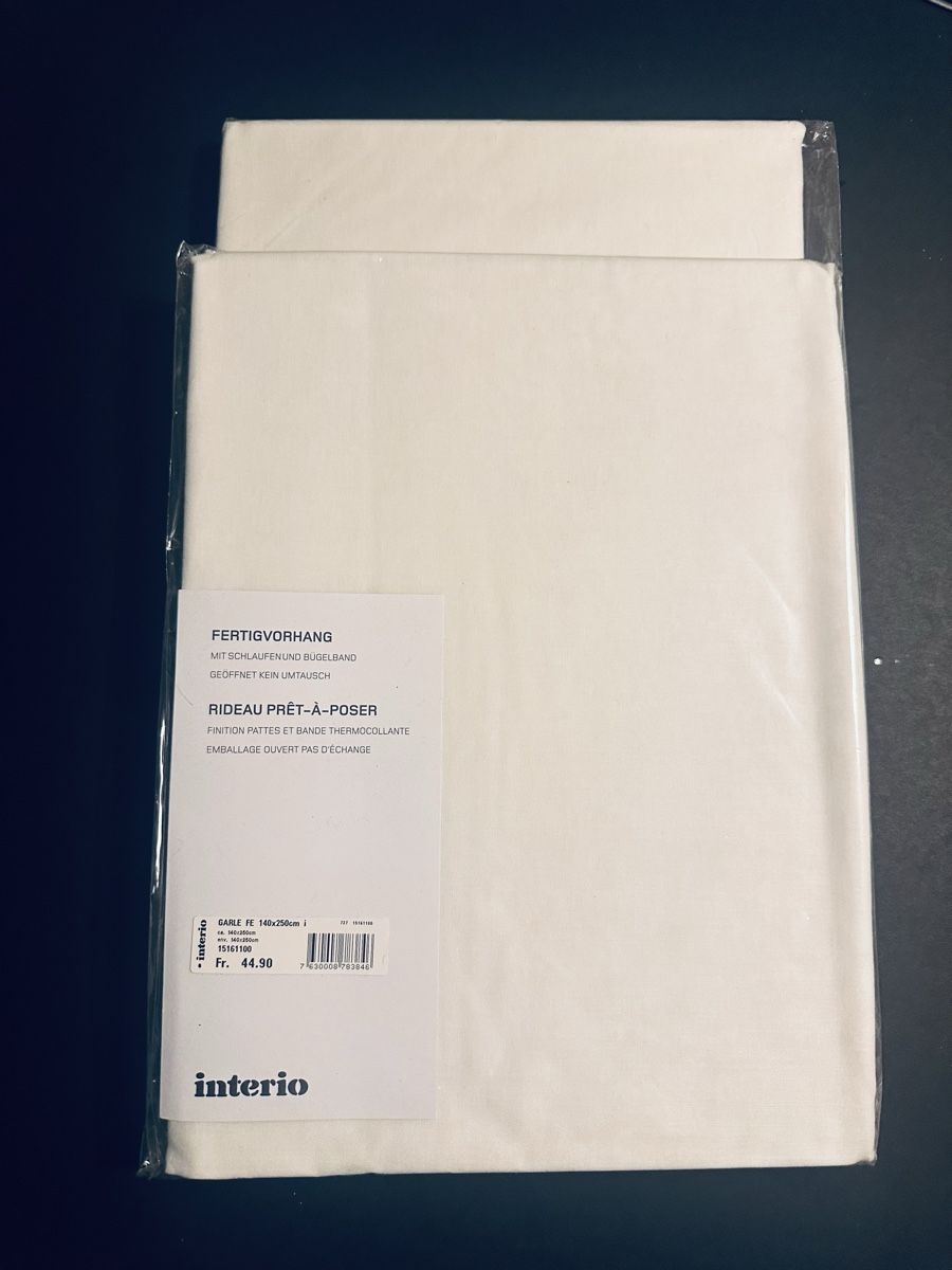 Vorhänge: Vorhänge, Interio, Weiss, 140x250cm, Neu, Originalverpackt – Neu und originalverpackt aus Rüschlikon von veraguth22