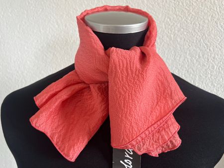 Colora Foulard, 100% Seide, dunkles Lachs, NEU