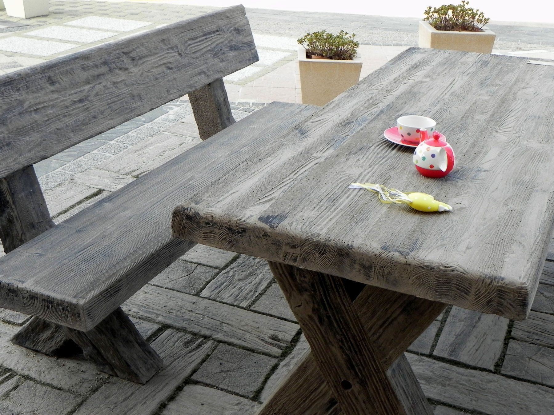 Tavoli: Beton-Tisch 200 mit Holzimitation – Nuovo (secondo la descrizione) da Herbetswil venduto da AHA-Garten 5