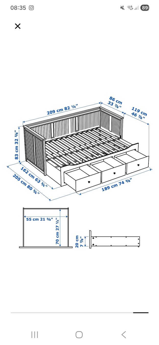 Ikea Letti: Lit banquette Hemnes IKEA - Solution de couchage pratique – Usato da Thônex venduto da Spad1431 1