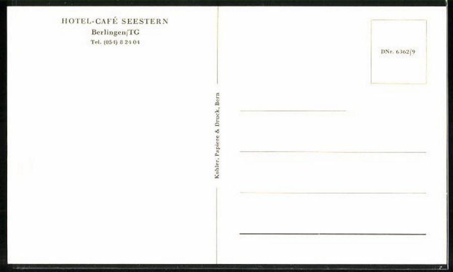 Cartes postales: Berlingen, Hotel Café Seestern, Oldtimer, um 1955 – D'occasion à Frauenfeld par POML 1