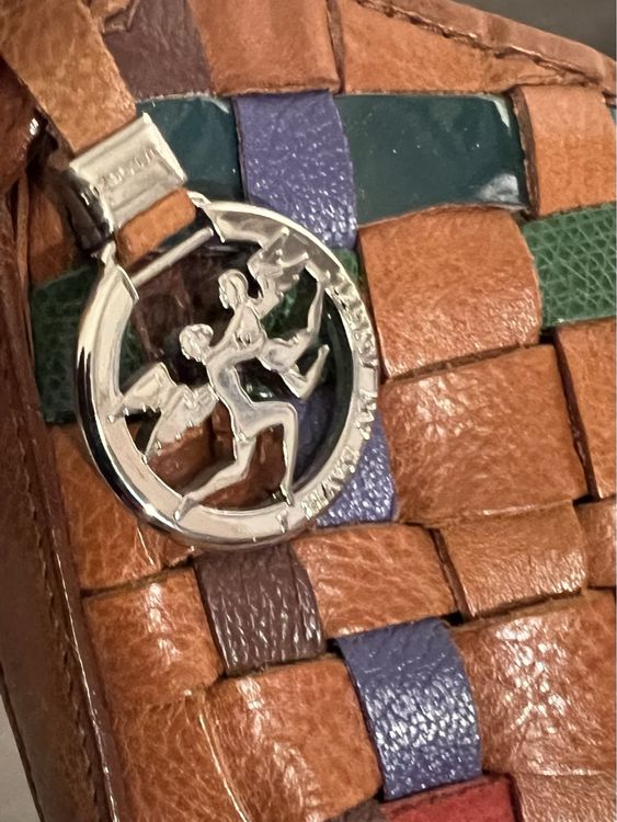 Piero Guidi Taschen für Damen: Sac à main Piero Guidi vintage en cuir tressé multicolore. – Neu (gemäss Beschreibung) aus Genève von DELIRBEADS 1