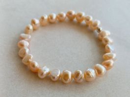 Perlen Armband,16,5cm Handgelenk, flexibel durch Zugband