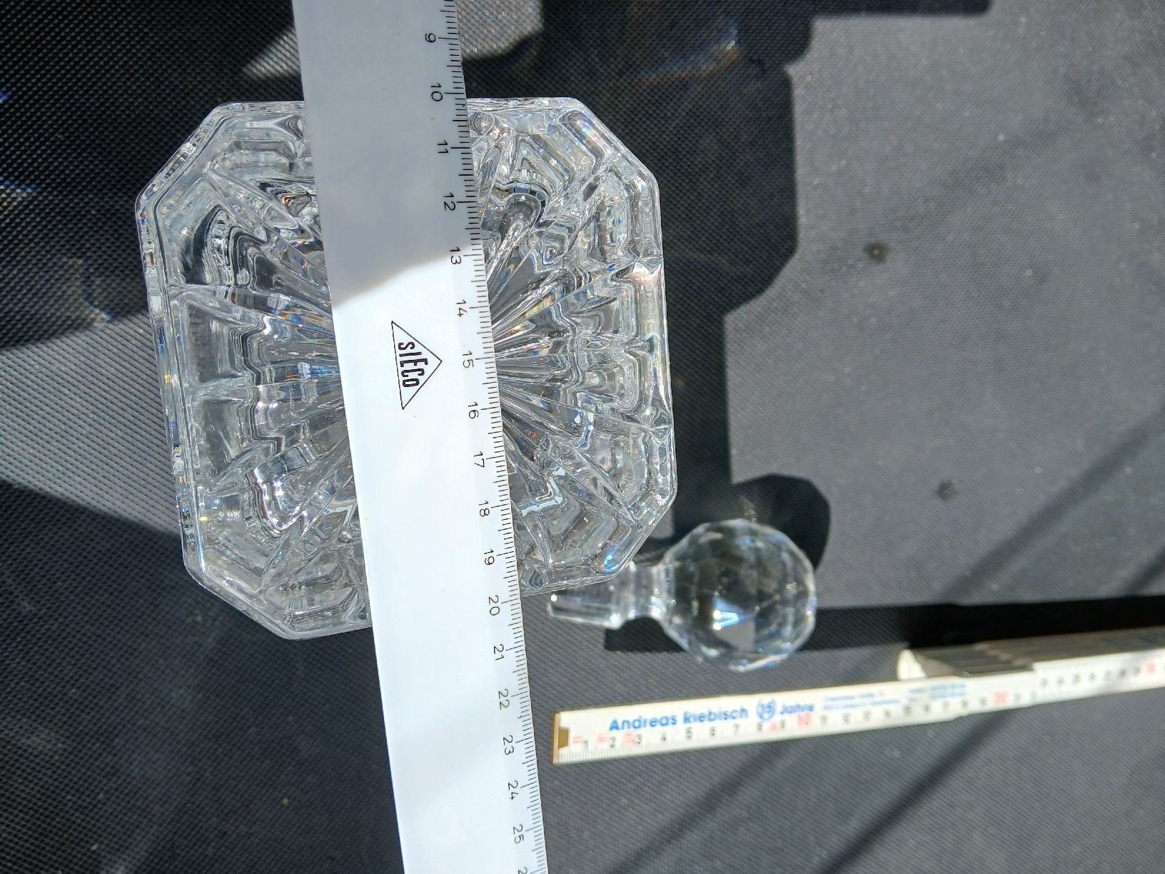 Lambert Caraffe: Val Saint Lambert, wunderschöne massive Bleikristall Karaffe – Usato da Frasnacht venduto da ale_g288 5
