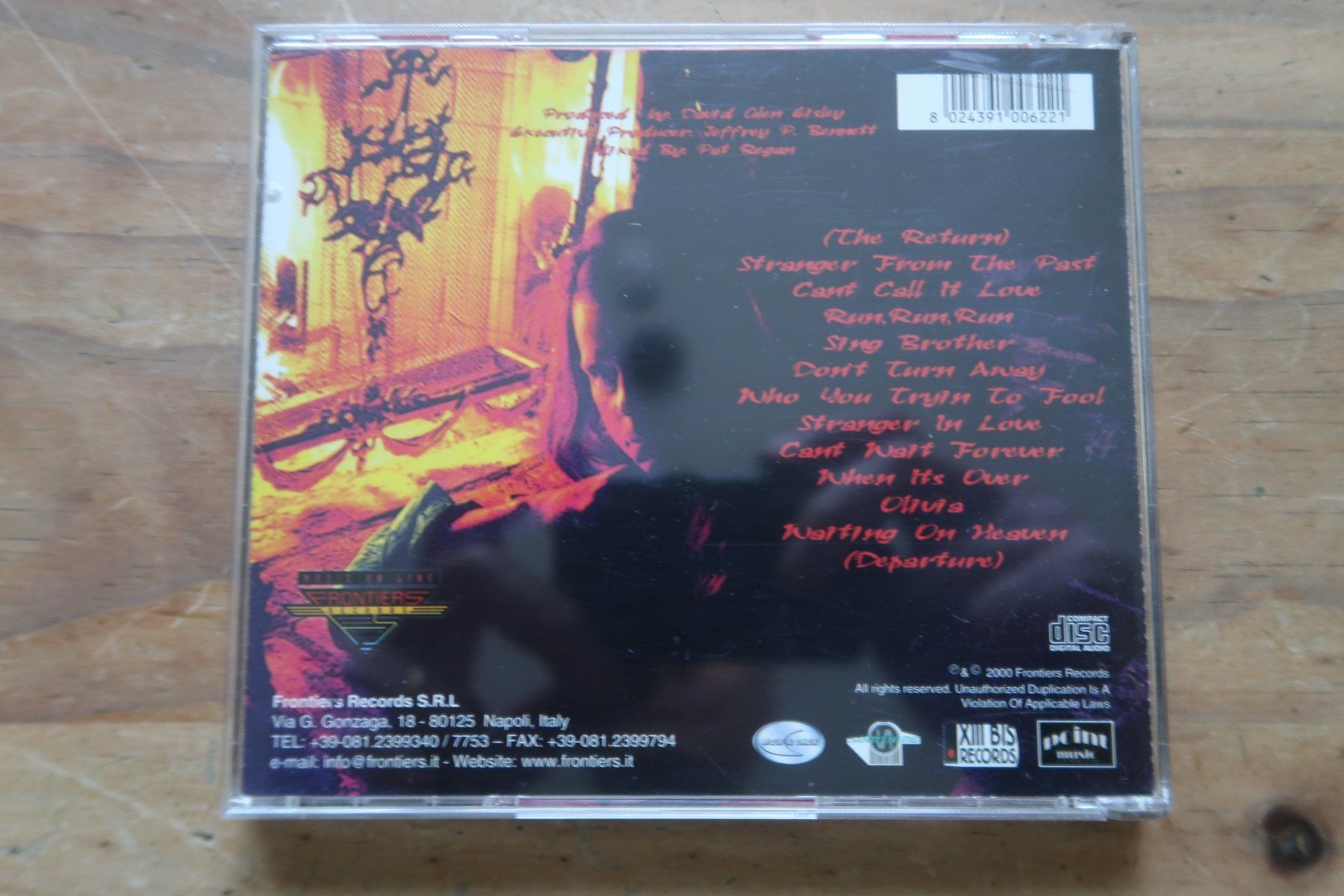 CD: DAVID GLEN EISLEY - STRANGER FROM THE PAST - EX- GIUFFRIA CD – Usato da Basel venduto da Patiscat 1