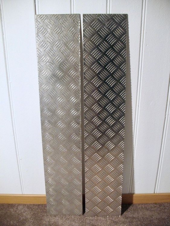 2x Alu Riffel Blech Metall Platte Rampe Tränenblech A (Neu (gemäss ...