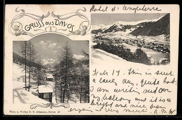 Cartoline postali: Davos, Winteransichten mit verschneitem  – Usato da Berlin venduto da bartko-reher