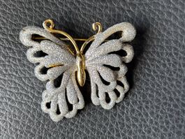 Broche papillon dorée  vintage