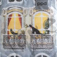 Serviette townhouse cats 25x25 (1361) 2Stk.