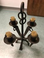 Rustikaler Kerzenständer, Metall, für 4 Kerzen, Deko