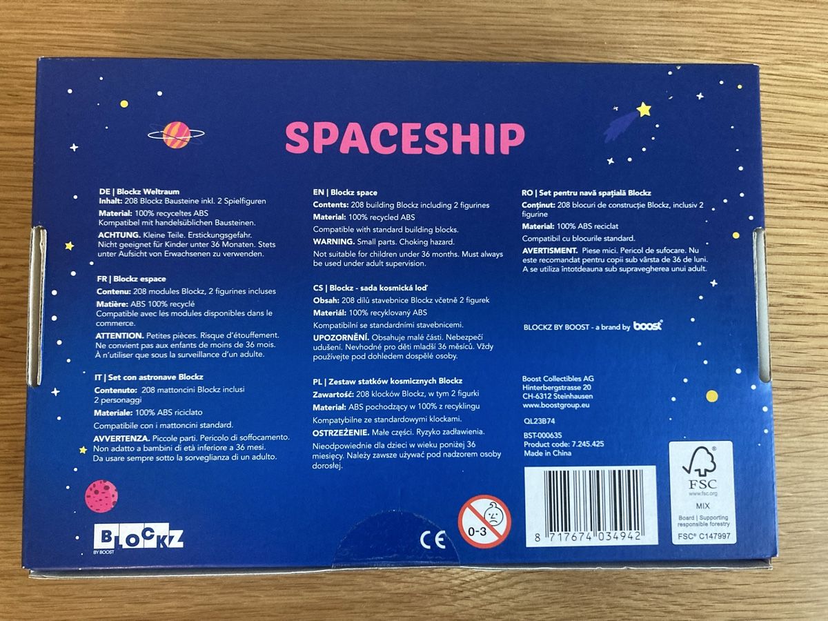 Kit di costruzioni: Blockz Spaceship – Nuovo e nell'imballaggio originale da Winterthur venduto da Whitefish 1