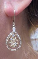 Echtschmuck: Brillant-Silberohrringe 925er, vergoldet