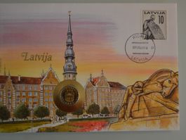 Münzbrief aus Lettland 1992