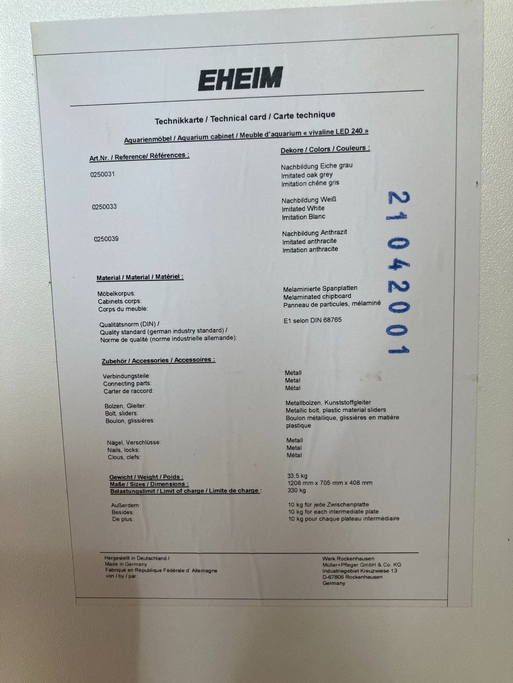 Eheim Aquarium: Aquarium 240 lt Starterset – D'occasion à Zürich par Toptob 5