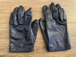 Handschuhe Leder dunkelblau / navy kurz Gr. 7