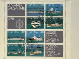 ⭐ Lausanne NABA - Bogen 1978 LEMANEX AUSGABETAG Dampfschiffe