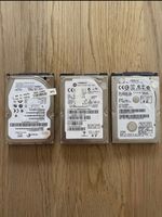 Set aus 3x 2.5" SATA Notebook-Festplatten (500 GB + 320 GB +