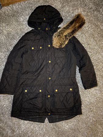 Barbour International Black Quilted Coat Size М