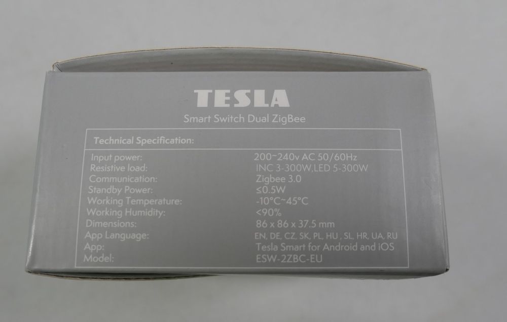 Tesla Smart Switch Dual ZigBee 5