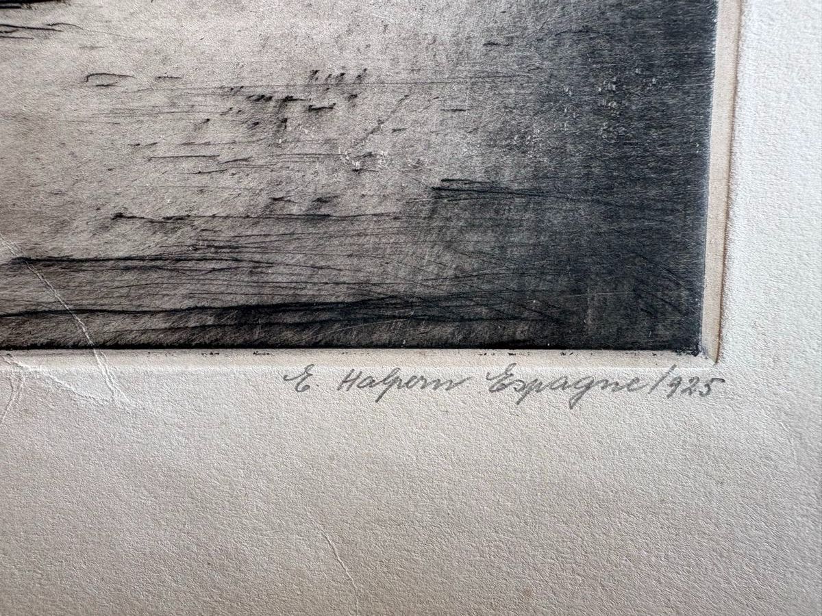 Xilografie: 2 eaux fortes Frederick Halpern - début XXeme – Usato da Zweisimmen venduto da Domii 5