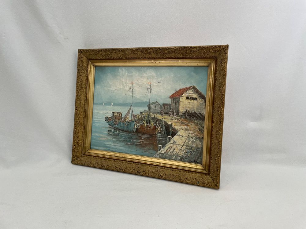 Ölgemälde aus Südfrankreich vintage Öl Gemälde Wandbild | Kaufen auf ...