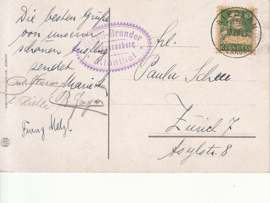 Cartoline postali: Klöntalersee 1925 – Usato da Bürglen TG venduto da StampGraf 1