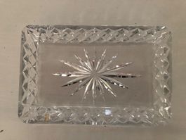 Kristall Schale / Schälchen mit Stern-Design, Vintage!