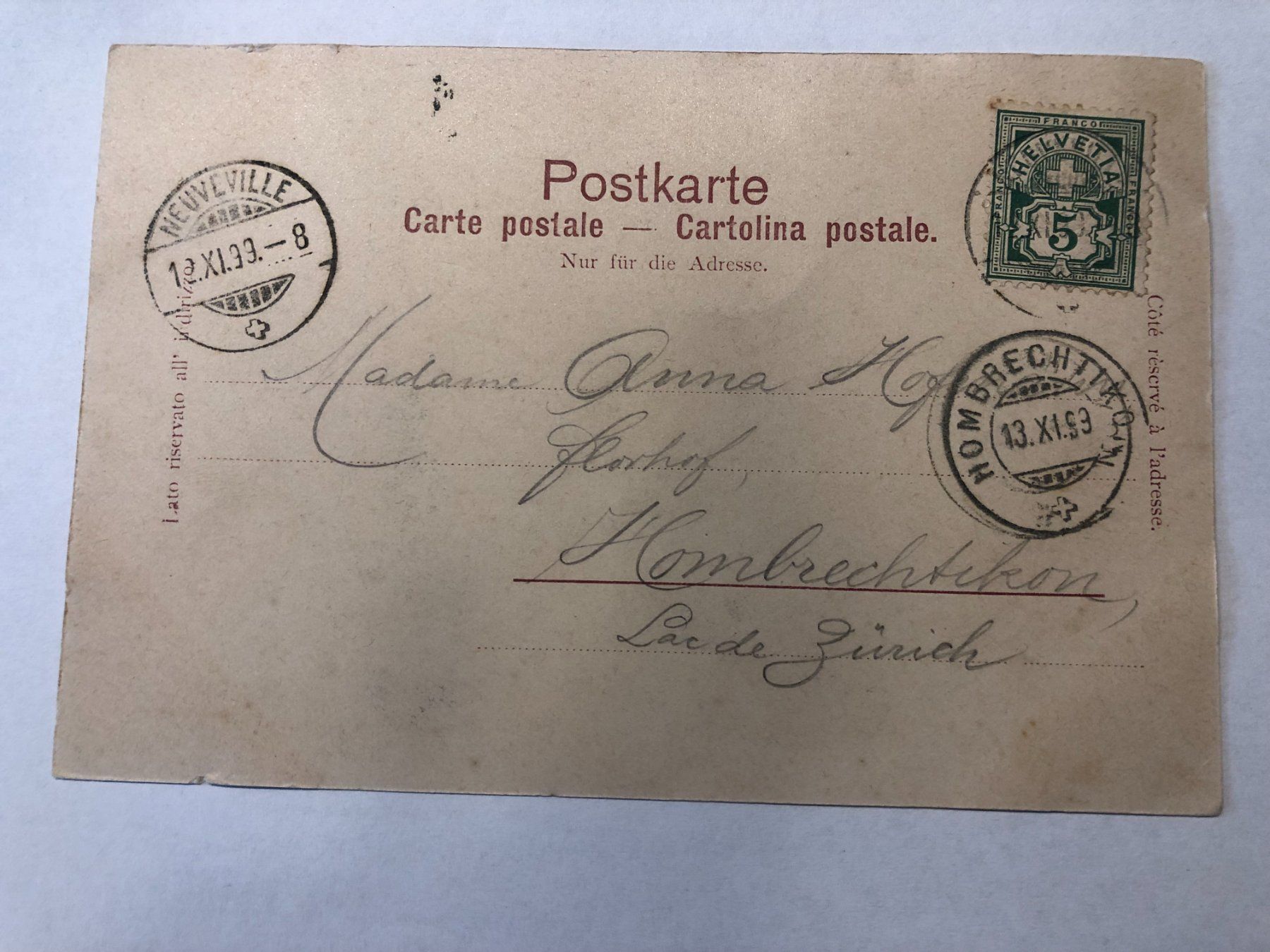 Cartes postales: Cressier 1899  Hotel ? – D'occasion à Pfäffikon ZH par Waltoversand 1