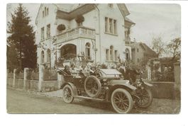 Tolles Oldtimer Auto vor Villa (wo?) echte Foto-Ak - um 1915