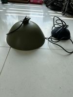 Vintage Hängeleuchte aus Metall, Grün - guter Zustand!