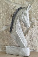 Holz-Pferd-Skulptur, Landhausstil, Shabby-Chic, Dekoartikel