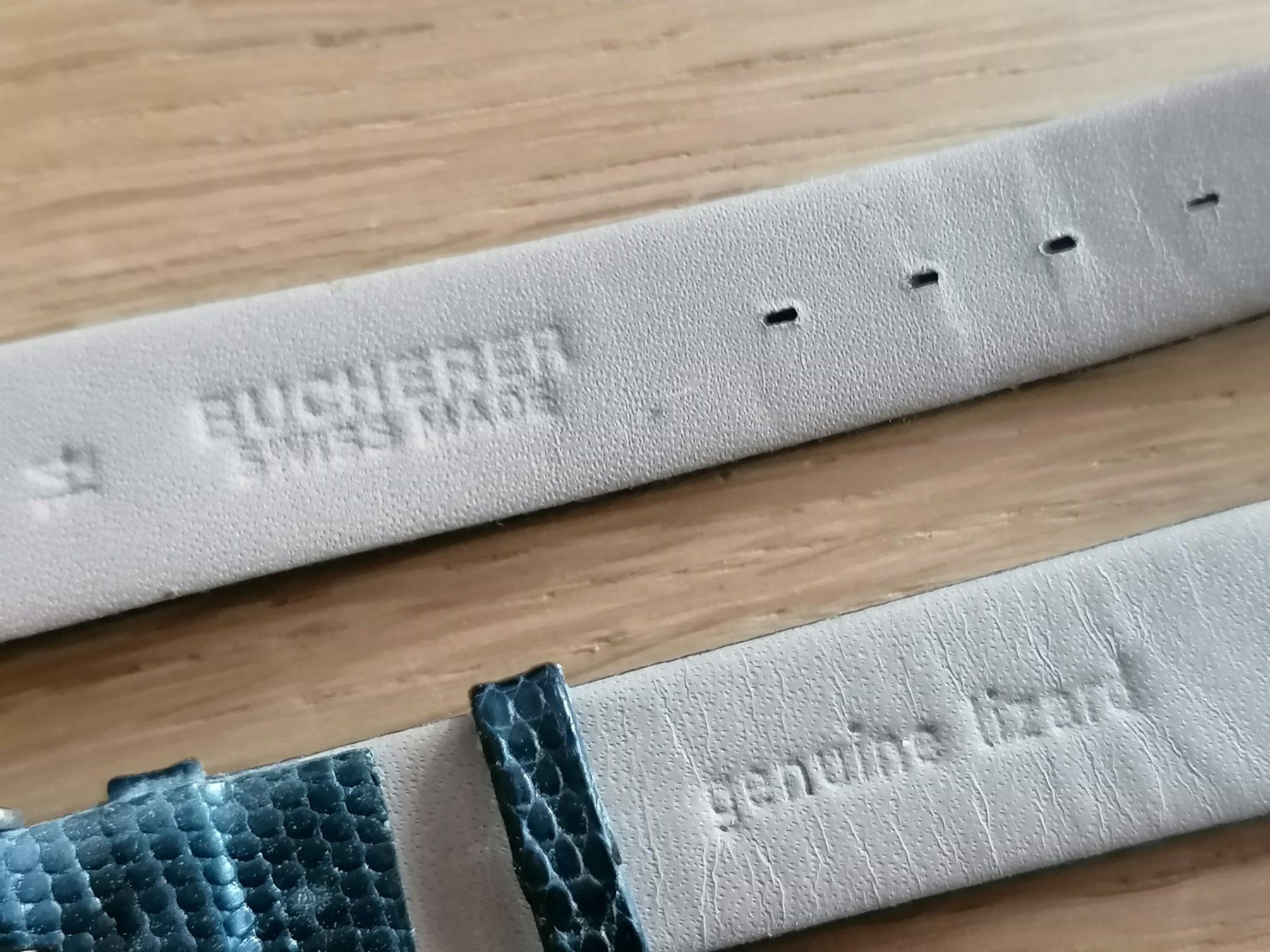 Bucherer Bracciali & Braccialetti: Bucherer Uhrenarmband, Echt Eidechsenleder 14mm – Usato da Basel venduto da vintagecollector 2
