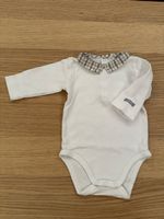 Body langarm Grösse 60cm/3 Monate Jacadi Paris weiss kariert