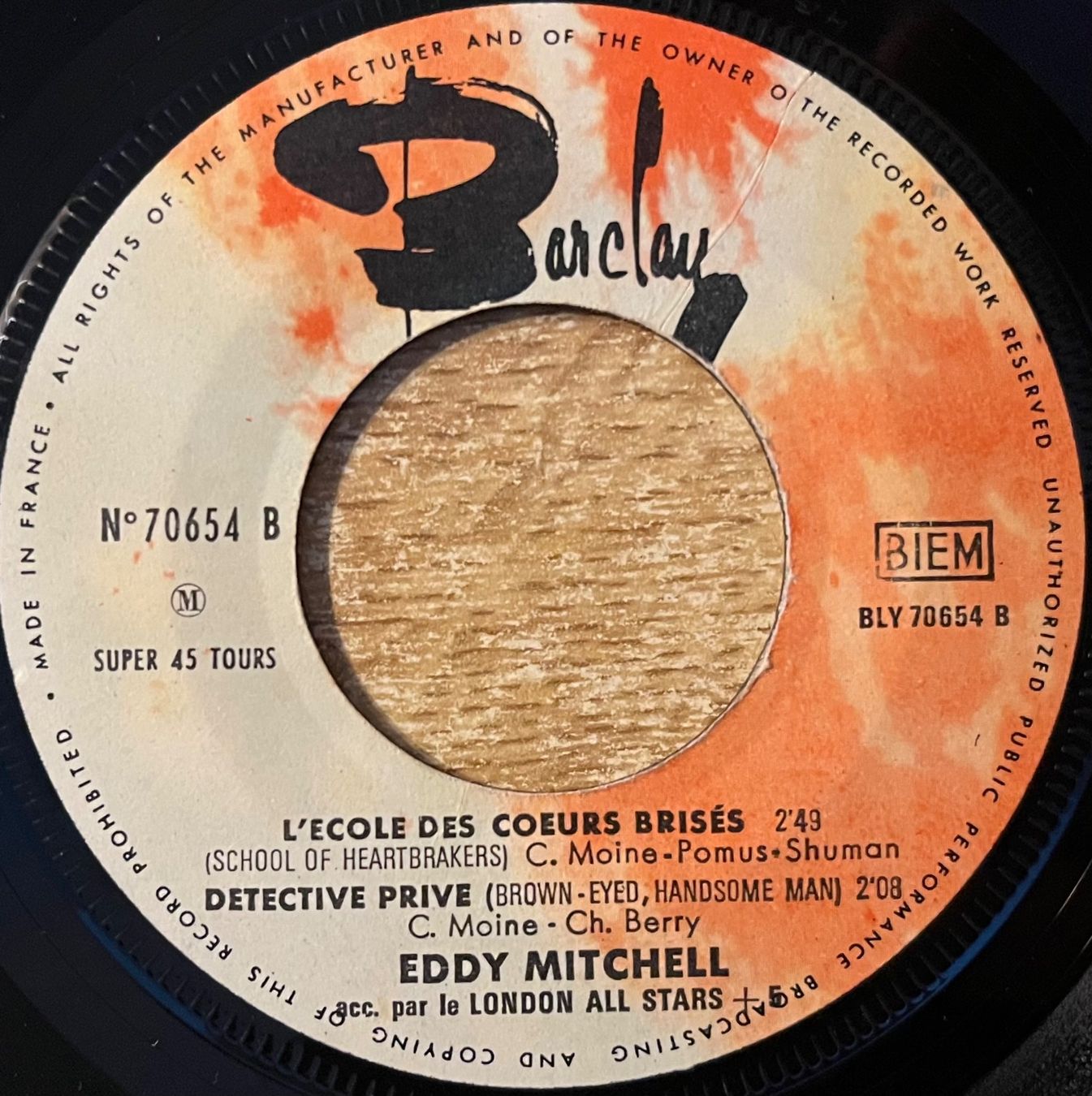 Dischi in vinile: EDDY MITCHELL - REPOSE BEETHOVEN – Usato da Bussigny venduto da vinyl-pas-cher 3
