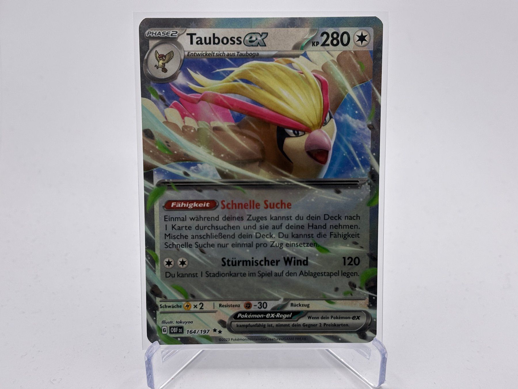 Pokémon Carte collezionabili: Obsidianflammen - Tauboss ex  (OBF 164) - DE – Nuovo (secondo la descrizione) da Allschwil venduto da Bullach